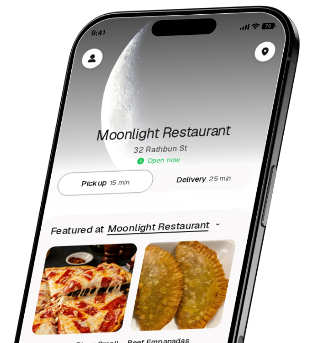 Moonlight Restaurant app preview