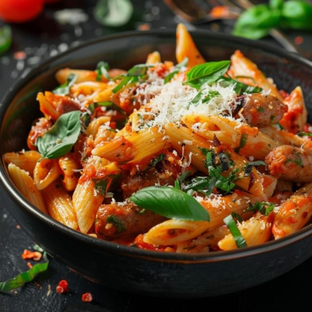 Sausage Parmesan Pasta.